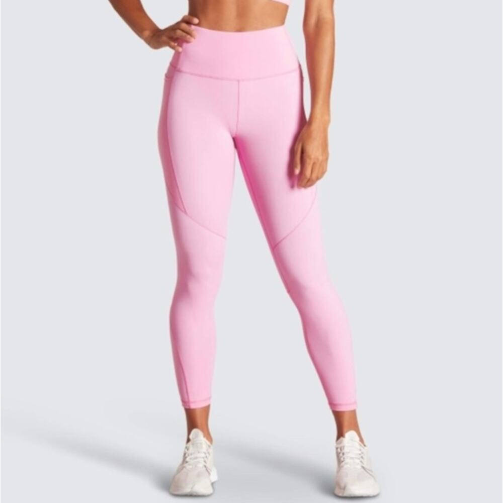 DOYOUEVEN Women Excel High-Rise Pink Pastel‎ Athletic Running Leggings Medium